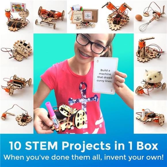 Robotics Engineering Kit | 50+ Parts | 10+ STEM Projects For Kids 8-12 - Picture 3 of 6